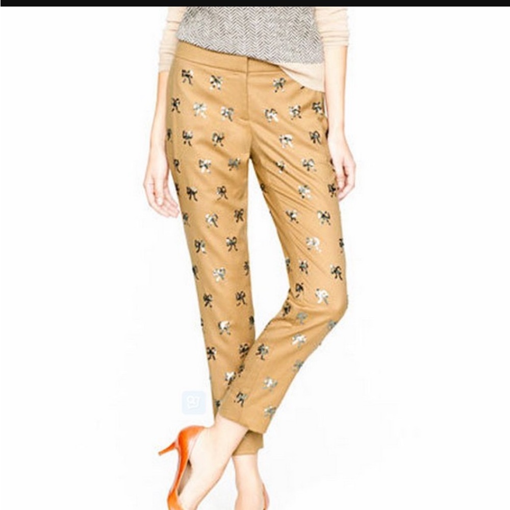 J.Crew Collection Sequin Bow Pant